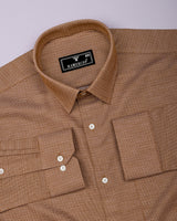 Helvar Brown Dobby Cotton Shirt