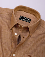 Helvar Brown Dobby Cotton Shirt