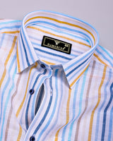 Tonevix Multicolor Stripe Linen Cotton Shirt