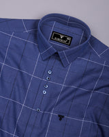 Rowan Blue Check Designer Cotton Shirt