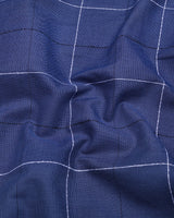 Rowan Blue Check Designer Cotton Shirt