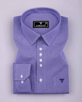Purple Houndstooth Designer Formal Cotton Shirt