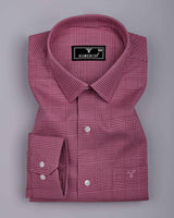 Slyron Onion Pink Houndstooth Premium Giza Shirt