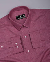 Slyron Onion Pink Houndstooth Premium Giza Shirt