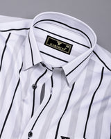 Sugar White With Black Stripe Premium Gizza Shirt