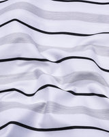 Sugar White With Black Stripe Premium Gizza Shirt