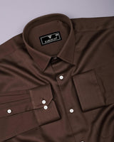 Velaro Coffee Brown Soft Cotton Formal Shirt