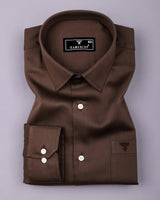 Velaro Coffee Brown Soft Cotton Formal Shirt
