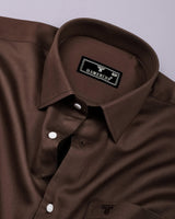 Velaro Coffee Brown Soft Cotton Formal Shirt