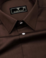 Velaro Coffee Brown Soft Cotton Formal Shirt