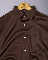 Velaro Coffee Brown Soft Cotton Formal Shirt