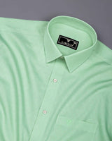 Tropsin Light Green Houndstooth Dobby Check Premium Giza Shirt