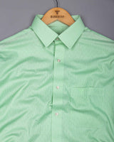 Tropsin Light Green Houndstooth Dobby Check Premium Giza Shirt