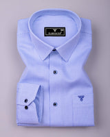 Lorca Blue Jacquard Premium Giza Shirt