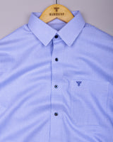 Lorca Blue Jacquard Premium Giza Shirt