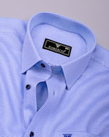 Lorca Blue Jacquard Premium Giza Shirt