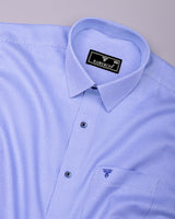 Lorca Blue Jacquard Premium Giza Shirt