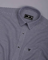 Lolo Black With White Small Check Oxford Cotton Shirt