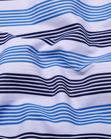 Standy Blue With White Stripe Cotton Shirt