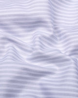 Caleno Silver With White Stripe Premium Giza Shirt