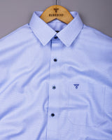 Kryon Blue Dobby Stripe Premium Giza Shirt