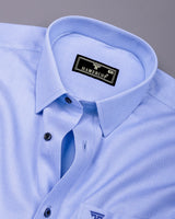 Kryon Blue Dobby Stripe Premium Giza Shirt
