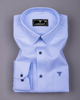 Kryon Blue Dobby Stripe Premium Giza Shirt