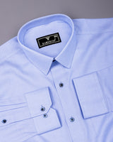 Kryon Blue Dobby Stripe Premium Giza Shirt