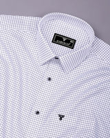 Havion Black With Small Check Premium Giza Shirt