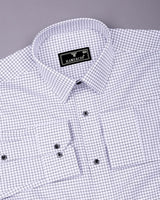 Havion Black With Small Check Premium Giza Shirt
