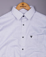Havion Black With Small Check Premium Giza Shirt