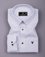 Havion Black With Small Check Premium Giza Shirt