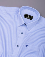 Lynor Blue With White Graph Check Premium Giza Shirt