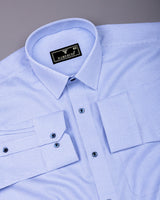 Lynor Blue With White Graph Check Premium Giza Shirt