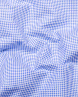Lynor Blue With White Graph Check Premium Giza Shirt