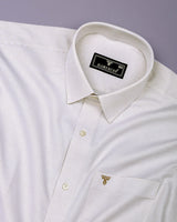 Lynor Cream With White Graph Check Premium Giza Shirt