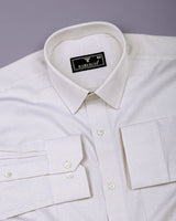 Lynor Cream With White Graph Check Premium Giza Shirt