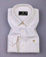 Lynor Cream With White Graph Check Premium Giza Shirt