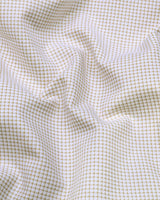 Lynor Cream With White Graph Check Premium Giza Shirt