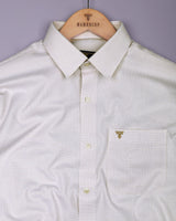 Lynor Cream With White Graph Check Premium Giza Shirt