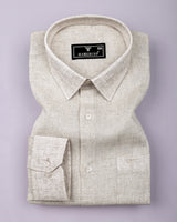 Luminor Light Cream Formal Linen Shirt