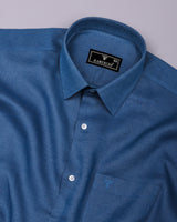 Luminor Blue Formal Linen Shirt