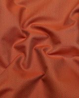 Simon Orange Dobby Texture Cotton Shirt Style Kurta