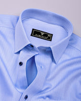 Haven SkyBlue With White Stripe Premium Giza Shirt