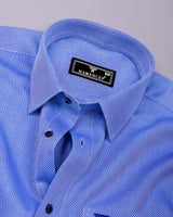 Glorix Blue Jacquard Premium Gizza Shirt