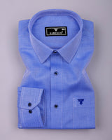 Glorix Blue Jacquard Premium Gizza Shirt
