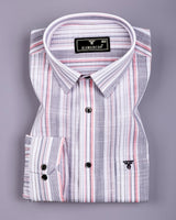 Elora Pink Multi Stripe Linen Cotton Shirt