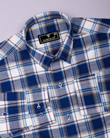 Mariel Blue With Multicolor Check Amsler Cotton Shirt
