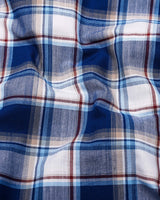 Mariel Blue With Multicolor Check Amsler Cotton Shirt