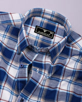 Mariel Blue With Multicolor Check Amsler Cotton Shirt